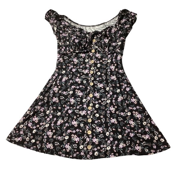 No Boundaries Dresses & Skirts - No Boundaries: Juniors' Ruffle Button-Down Dress, Size M (7-9)